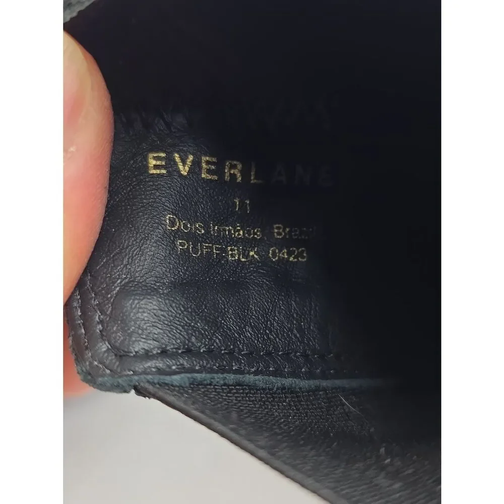 Everlane The Puffa Black Leather Platform Women's Boots